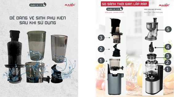 Máy ép chậm Magic Eco AC-139 - hình 3